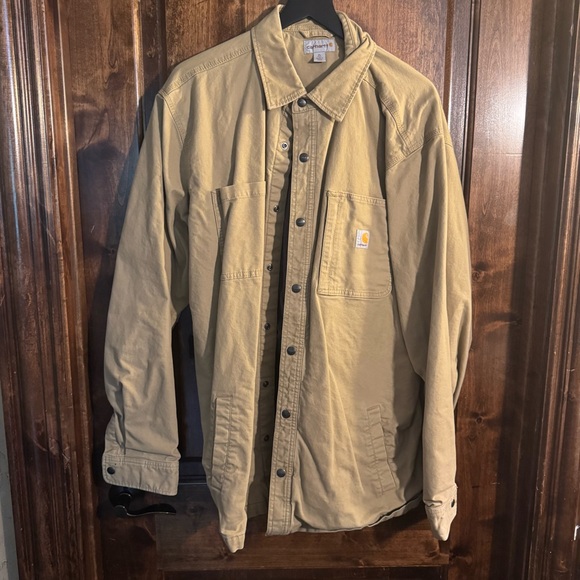 Carhartt Other - Carhartt Tan Shirt Jacket